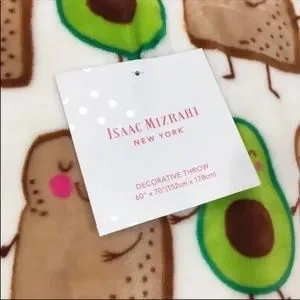 ISAAC MIZRAHI Avocado Toast Throw Blanket